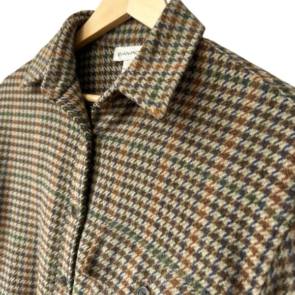 Evan Picone Oversized Button Down Shirt Shacket, Wool Blend, Small - Picture 5 of 6